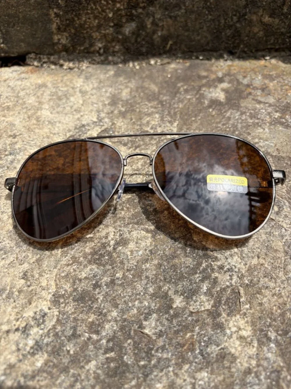 Polarized Brown Aviator Sunglasses Matte Brown Frame Driving Lenses Pilot Retro